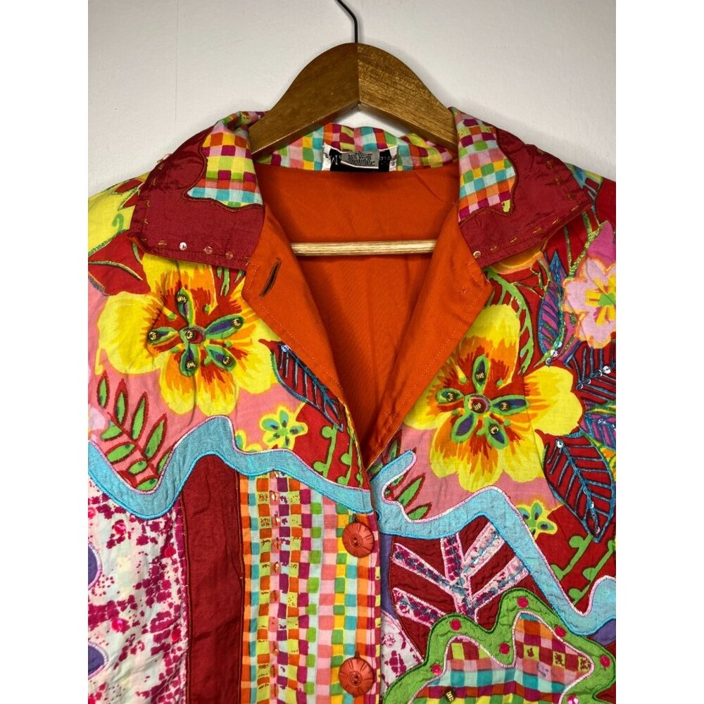 Madison Studio Women's Large Patchwork Applique L… - image 2